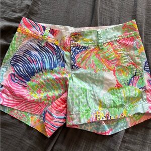 Lilly Pulitzer Neon Floral Multi-Color High Waist Shorts